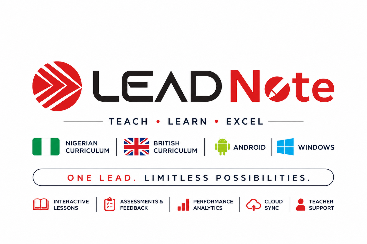 LeadNote - Teach, Learn, Excel Banner